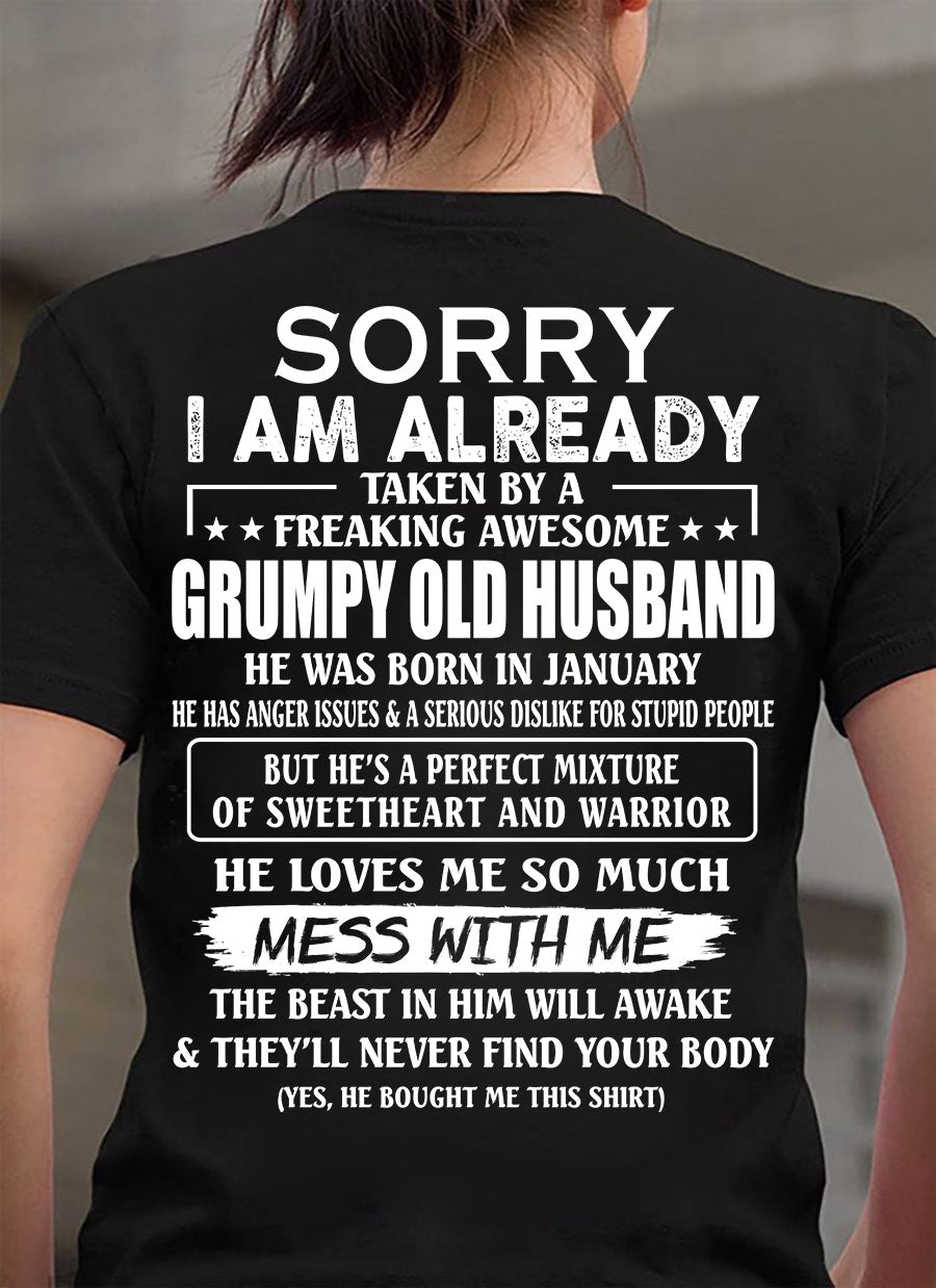 Awesome husband January - Perfect gift for your wife - SUN01 (SKU88-88-01)