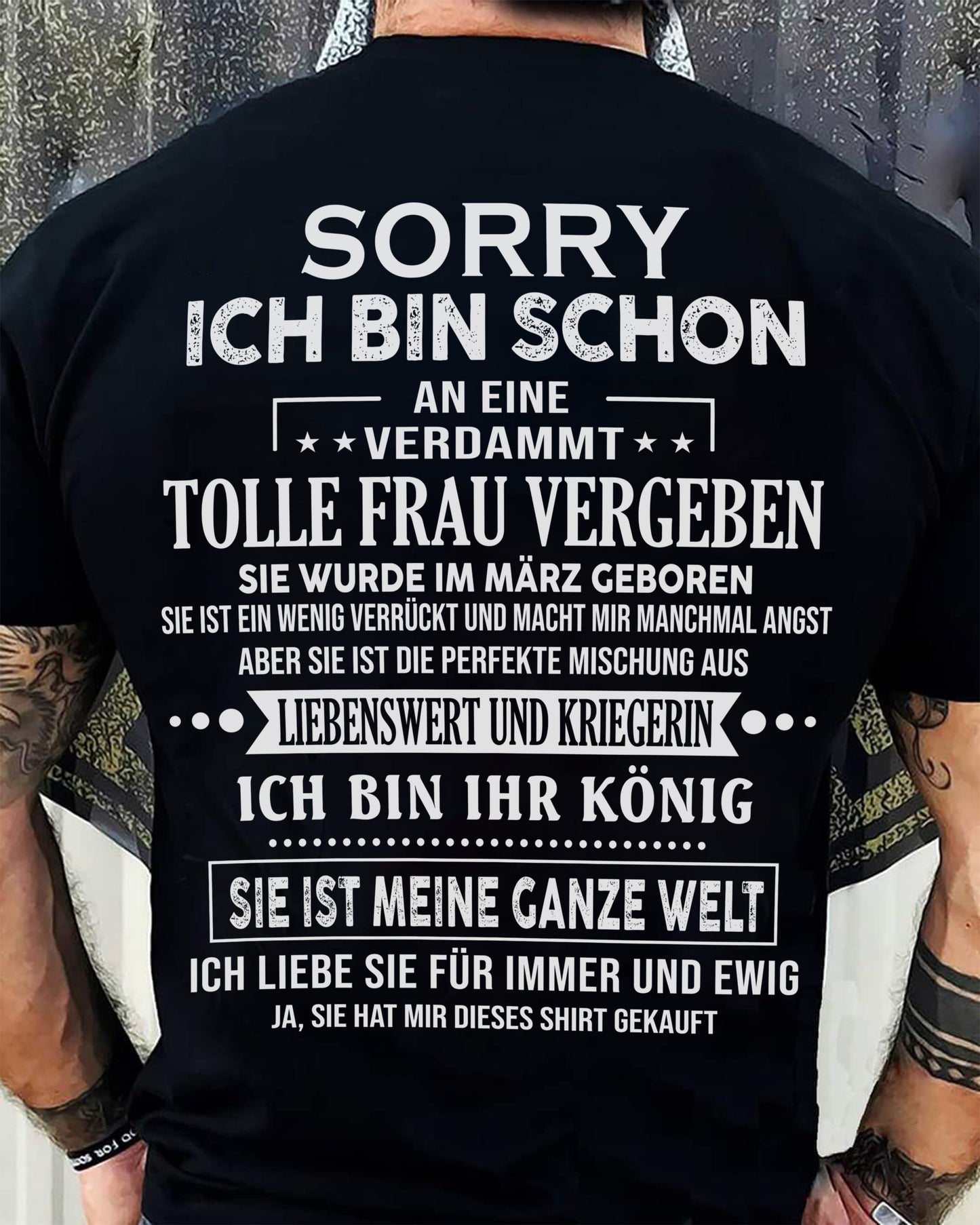 Sorry Mädels, ich bin vergeben – Meine Freundin ist verrückt und süß – Das perfekte Geschenk für deinen Freund - (SKU05-08-03) - SUN03