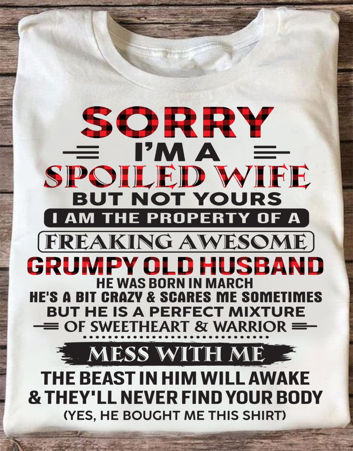 March - Awesome grumpy old husband - Perfect gift for your wife (SKU04-75-03)