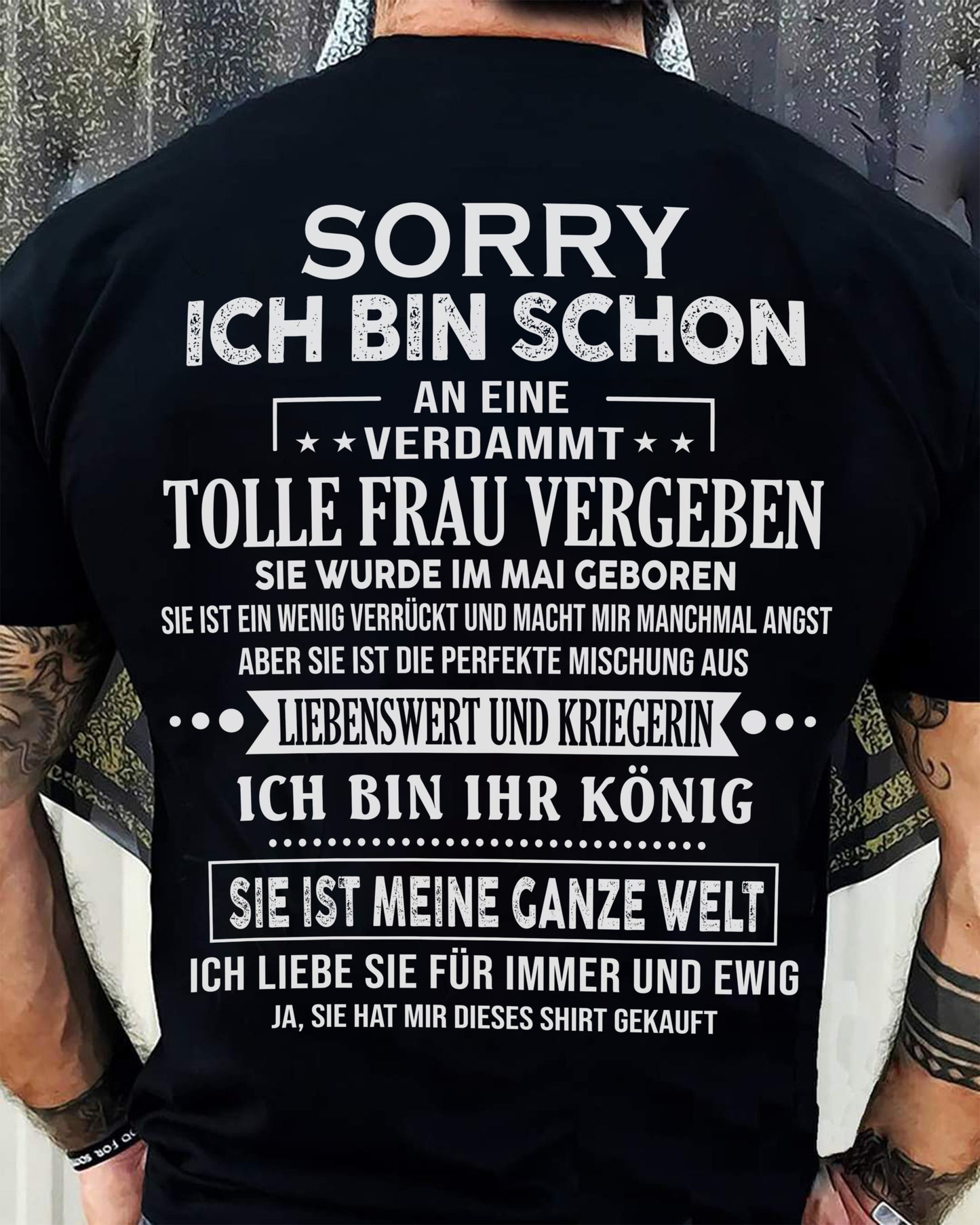Sorry Mädels, ich bin vergeben – Meine Freundin ist verrückt und süß – Das perfekte Geschenk für deinen Freund - (SKU05-08-05) - SUN05
