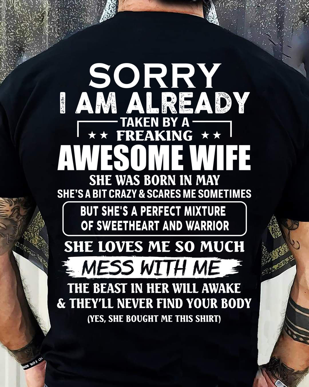 Awesome wife May - Perfect gift for your husband - SUN05 (SKU68-86-05)