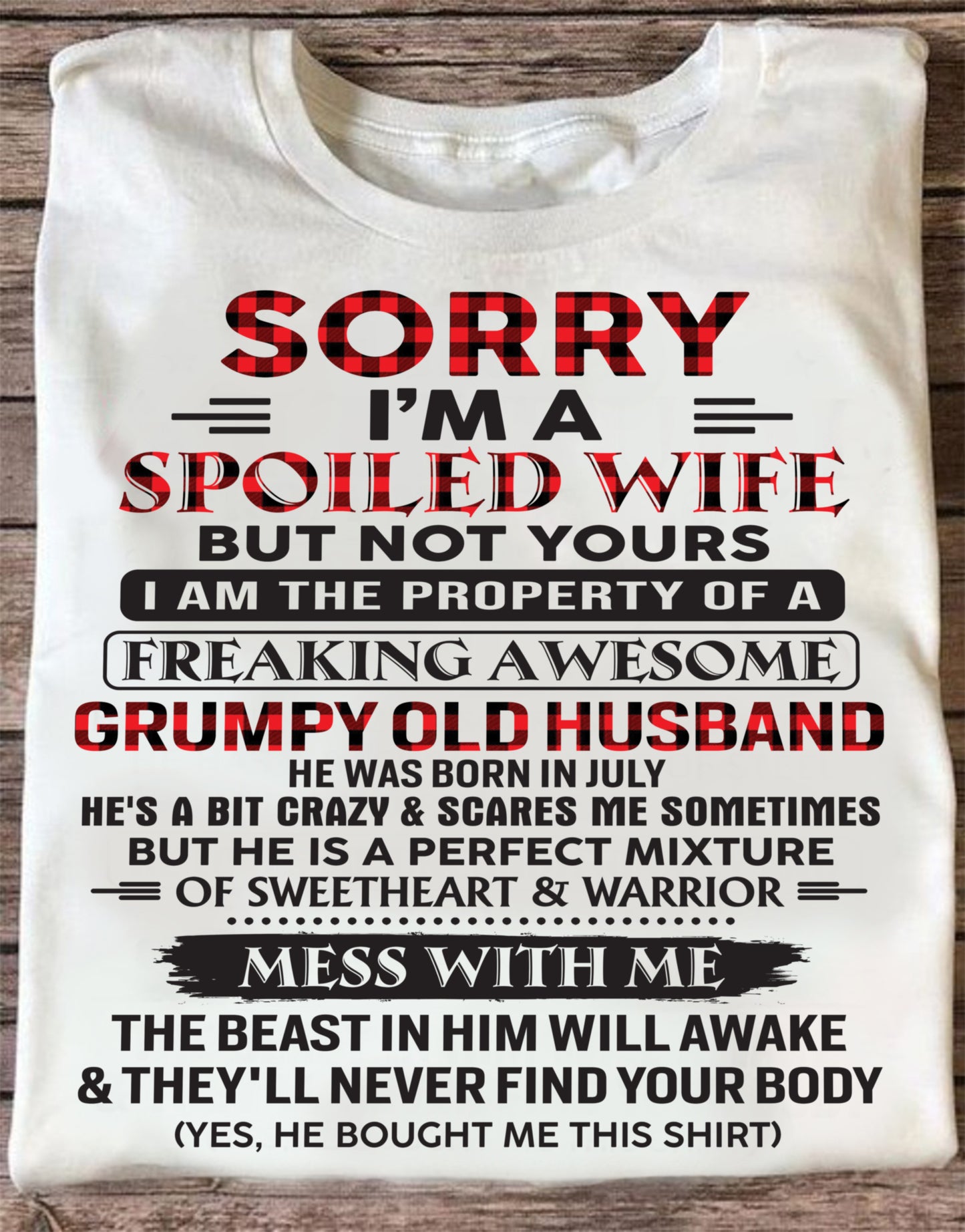 July - Awesome grumpy old husband - Perfect gift for your wife (SKU04-75-07)