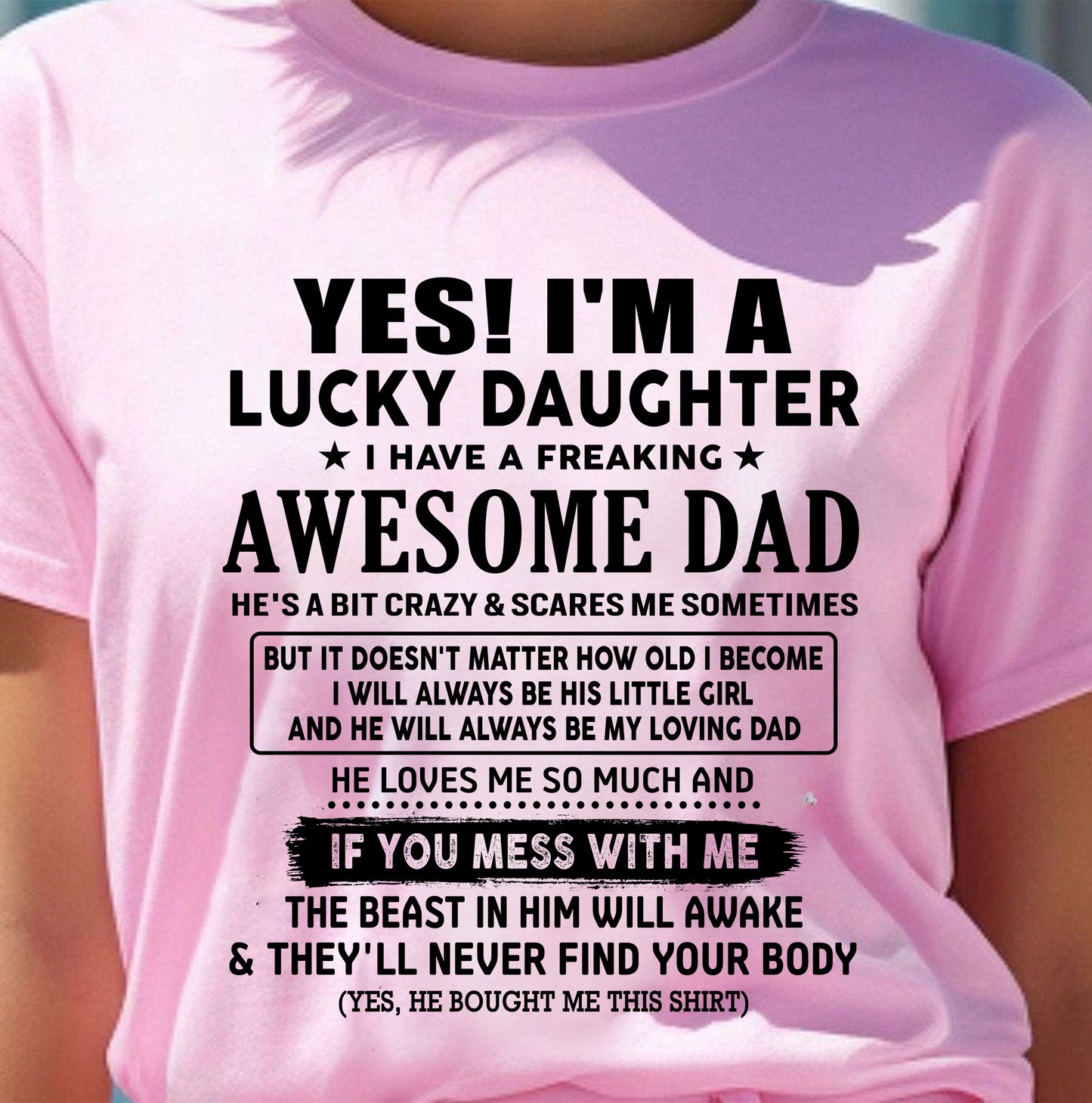 Gift For Your Daughter - (LUCKY DAUGHTER) - Daughter Up00