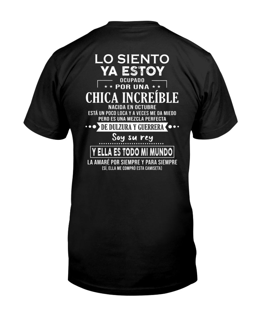 Lo siento chicas, ya estoy pillado - Mi novia está un poco loca y es adorable - Regalo especial para tu novio o esposo - (SKU04-156-10) - SUN10