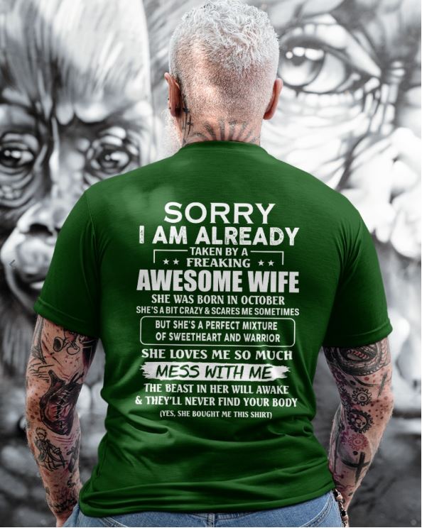 Awesome wife October - Perfect gift for your husband - SUN10 (SKU68-86-10)