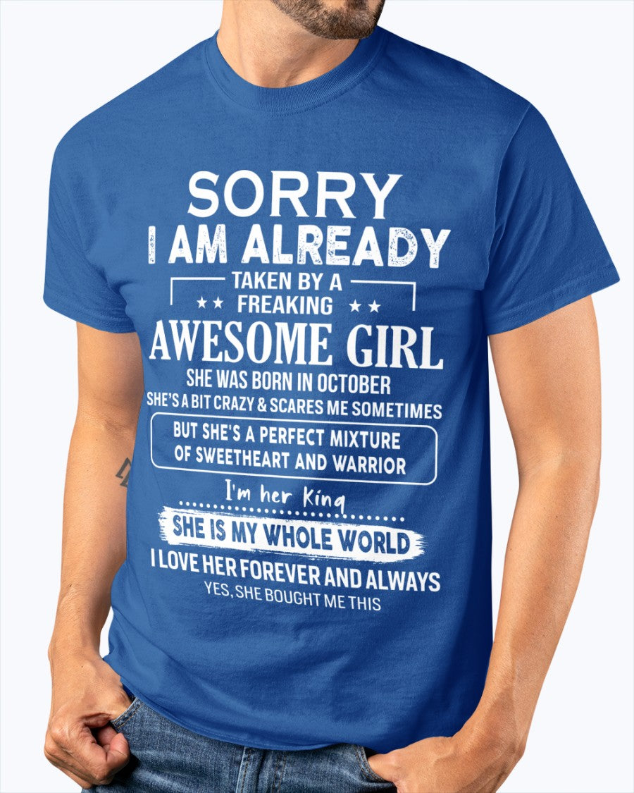 October - Awesome girl - Perfect gift for your boyfriend - (SKU06-69-10) - SUN10
