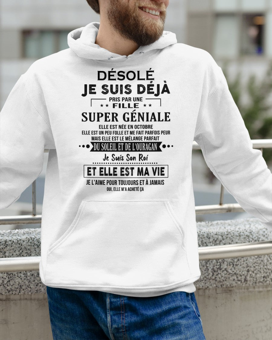 Octobre - Petite amie incroyable née en Octobre - Le cadeau parfait pour son petit ami - SUN10 (SKU.FR.SS-10)