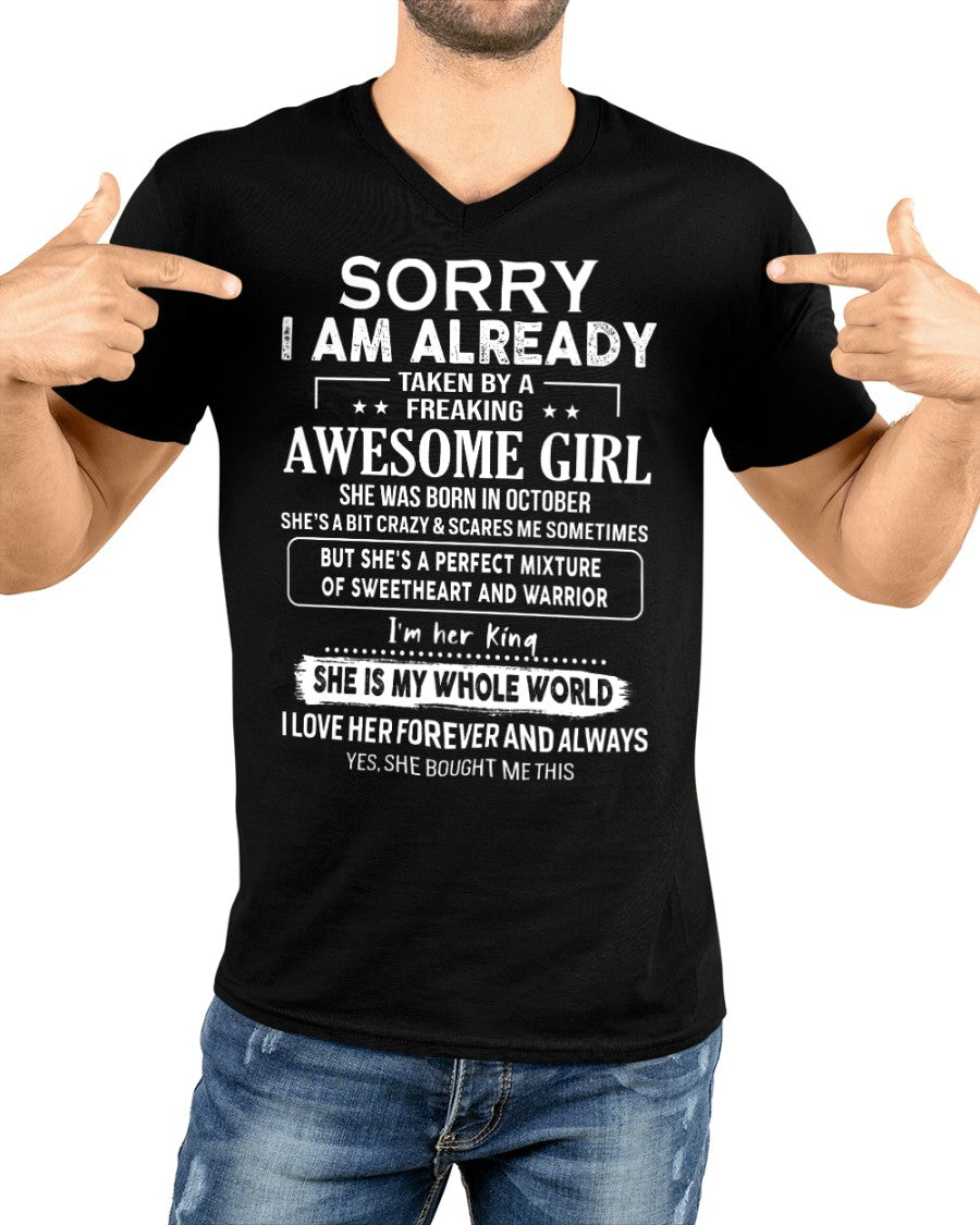 October - Awesome girl - Perfect gift for your boyfriend - (SKU06-69-10) - SUN10