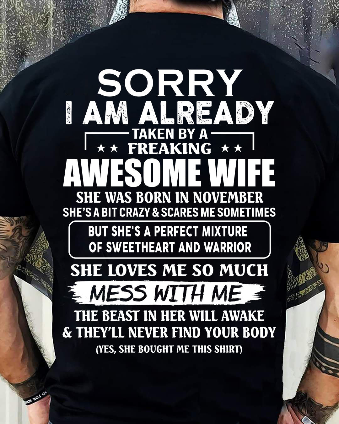 Awesome wife November - Perfect gift for your husband - SUN11 (SKU68-86-11)