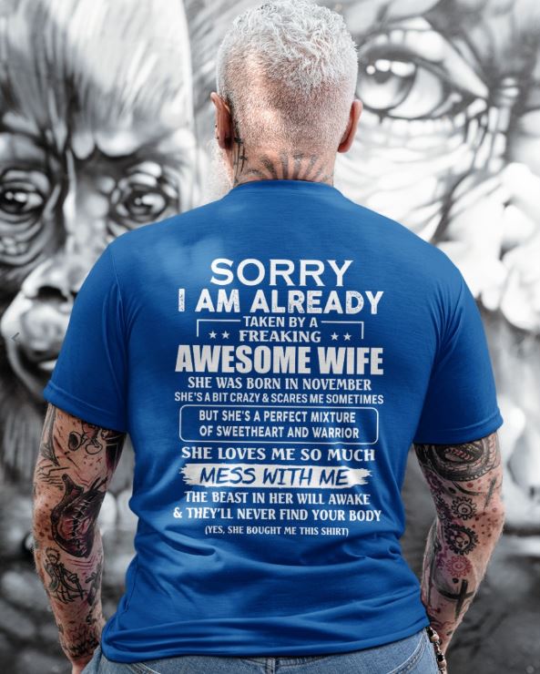 Awesome wife November - Perfect gift for your husband - SUN11 (SKU68-86-11)