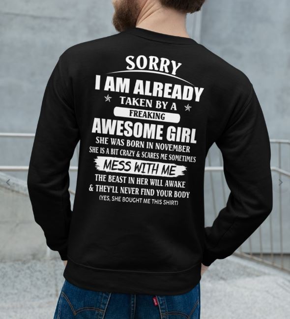 November - The special gift for your boyfriend, husband - (SORRY-GIRLS) - SUN11