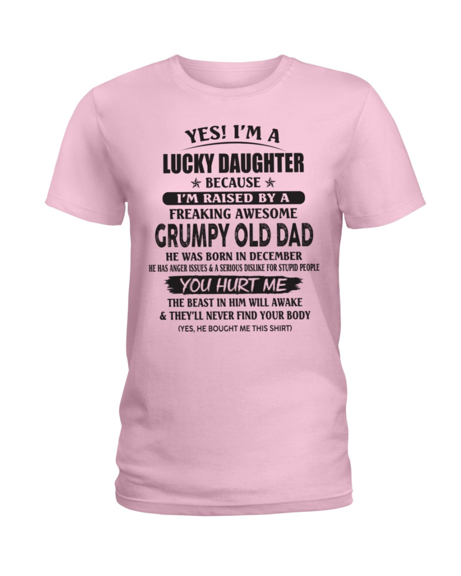 December - Yes! I'm a Lucky Daughter - The perfect gift for your daughter - (SKU07-85-12) - SUN12
