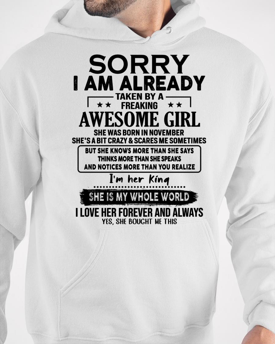 November - Awesome Girl born in November - Special gift for your boyfriend - HL11 (SKU.AT16)