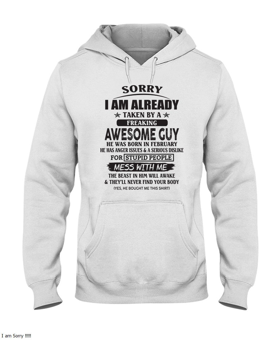February - Awesome guy - The special gift for your girlfriend, wife - (SORRY-GUYS) - SUN02