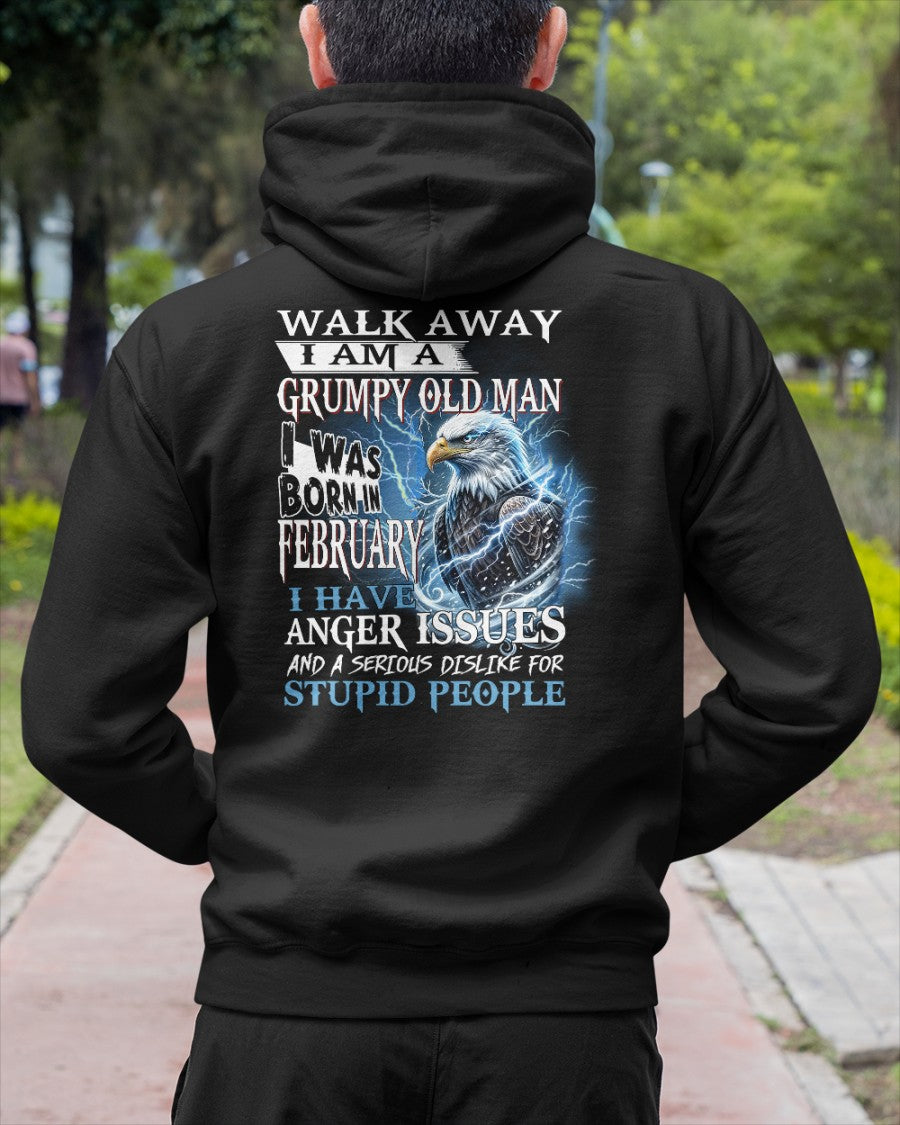 I'm A Grumpy Old February Man T-Shirt - Don't Mess With Me Tee (SKU2604-210-02) - SUN02