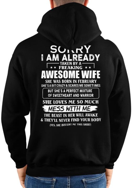 Awesome wife February - Perfect gift for your husband - SUN02 (SKU68-86-02)