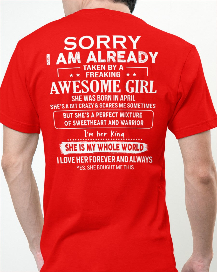 April - Awesome girl - Perfect gift for your boyfriend - (SKU04-86-04) - SUN04