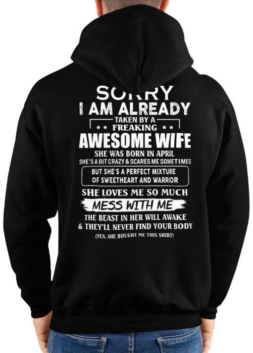 Awesome wife April - Perfect gift for your husband - SUN04 (SKU68-86-04)