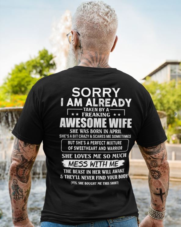 Awesome wife April - Perfect gift for your husband - SUN04 (SKU68-86-04)