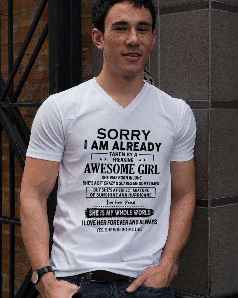 Sorry Girls, I’m Taken - My Girl is Crazy & Cute - Perfect gift for your boyfriend, husband - (SKU.SS-06) - SUN06