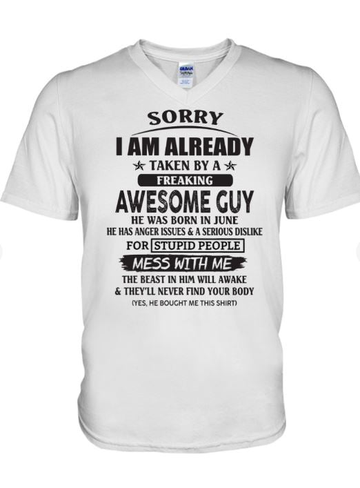 June - Awesome guy - The special gift for your girlfriend, wife - (SORRY-GUYS) - SUN06