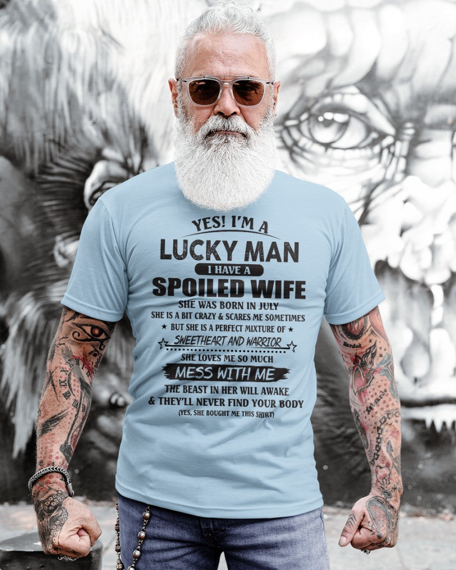 July - Yes! I'm a Lucky Man - Perfect gift for your husband - SUN07 (SKU-LK.MAN-07)