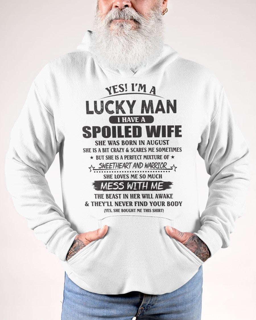 August - Yes! I'm a Lucky Man - Perfect gift for your husband - SUN08 (SKU-LK.MAN-08)