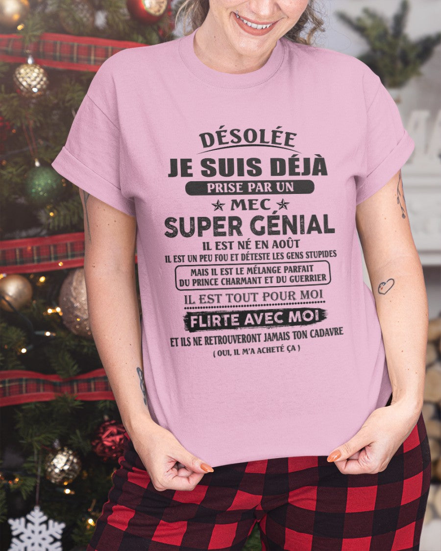 Août - Petit ami incroyable né en Août – Cadeau spécial pour votre petite amie - SUN08 (SKU08-62-08)