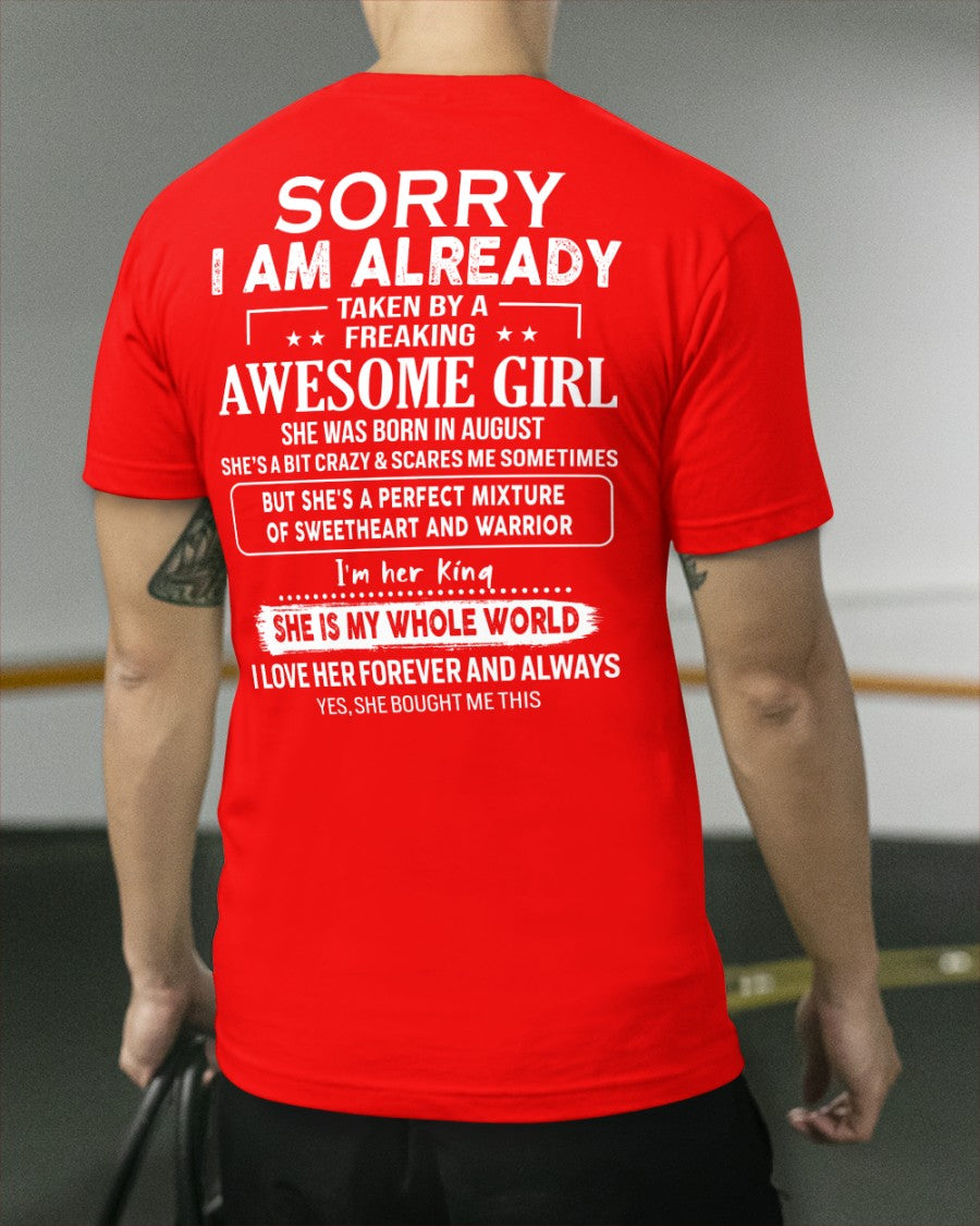 August - Awesome girl - Perfect gift for your boyfriend - (SKU04-86-08) - SUN08