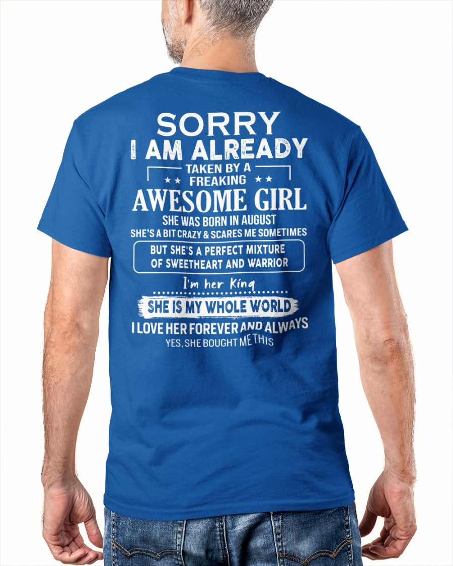 August - Awesome girl - Perfect gift for your boyfriend - (SKU04-86-08) - SUN08
