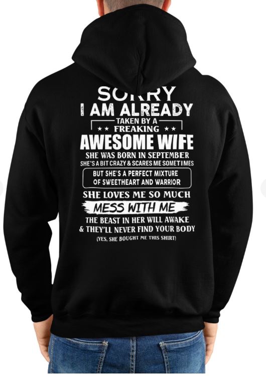 Awesome wife September - Perfect gift for your husband - SUN09 (SKU68-86-09)