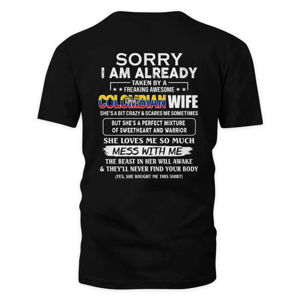 Awesome Colombian wife - Funny gift - The Perfect gift for your husband - (SKUT8-NK) - SUN COLOMBIAN
