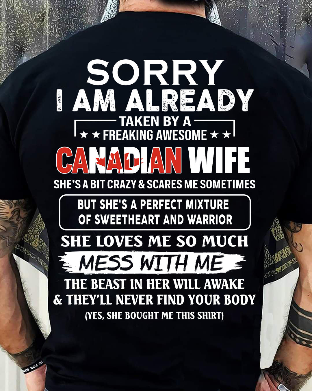 Awesome Canadian wife - Funny gift - The Perfect gift for your husband - (SKUT8-NK) - SUN CANADIAN