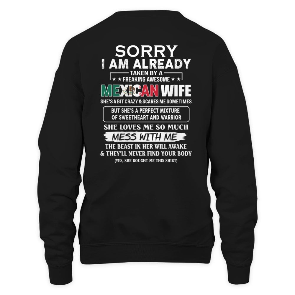 Awesome Mexican wife - Funny gift - The Perfect gift for your husband - (SKUT8-NK) - SUN MEXICAN