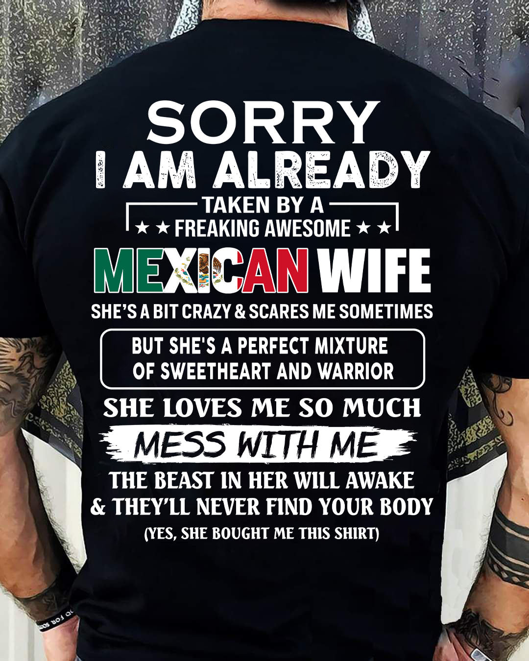 Awesome Mexican wife - Funny gift - The Perfect gift for your husband - (SKUT8-NK) - SUN MEXICAN