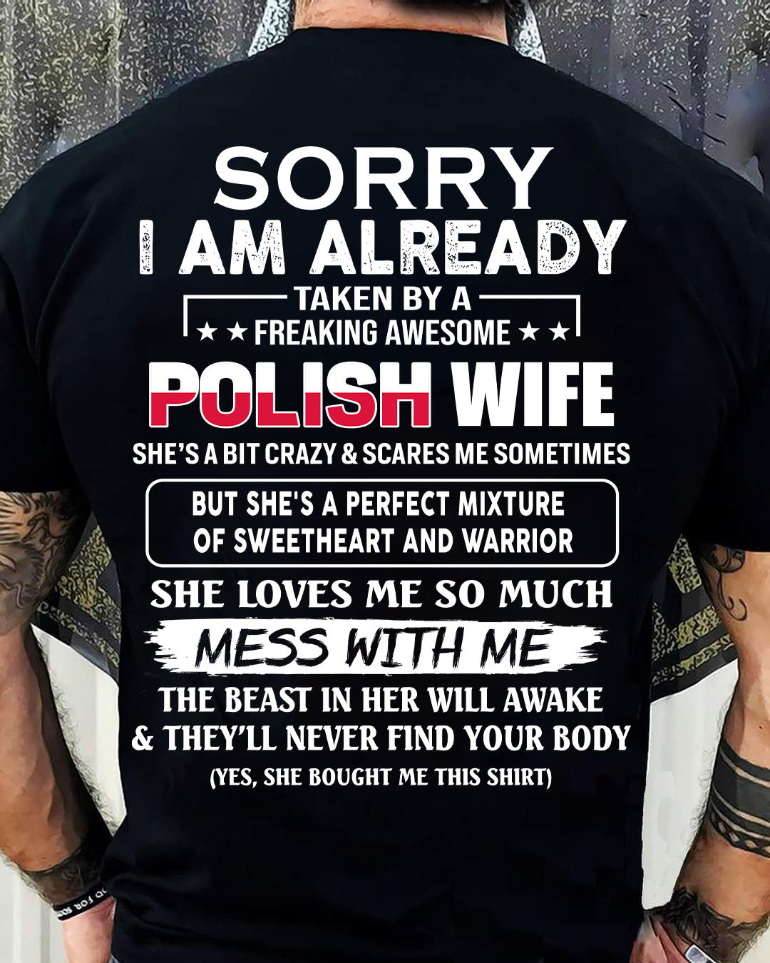 Awesome Polish wife - Funny gift - The Perfect gift for your husband - (SKUT8-NK) - SUN POLISH