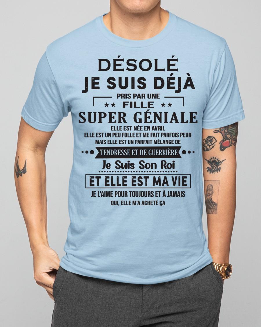 Désolé les filles, je suis déjà pris - Ma copine est folle et adorable - Cadeau spécial pour votre petit ami ou mari - (SKU06-04-04) - SUN04