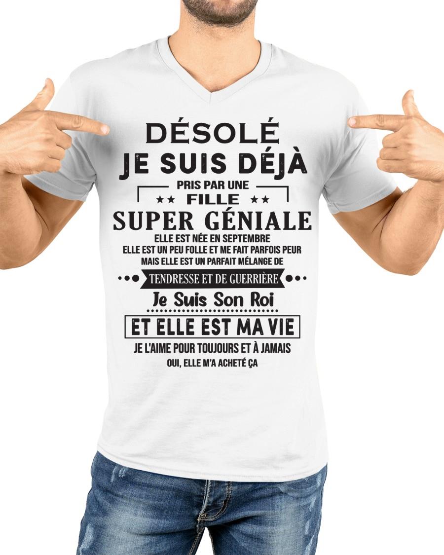 Désolé les filles, je suis déjà pris - Ma copine est folle et adorable - Cadeau spécial pour votre petit ami ou mari - (SKU06-04-09) - SUN09