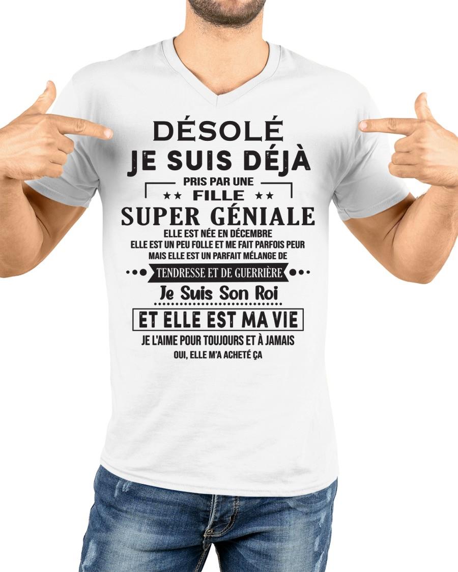 Désolé les filles, je suis déjà pris - Ma copine est folle et adorable - Cadeau spécial pour votre petit ami ou mari - (SKU06-04-12) - SUN12