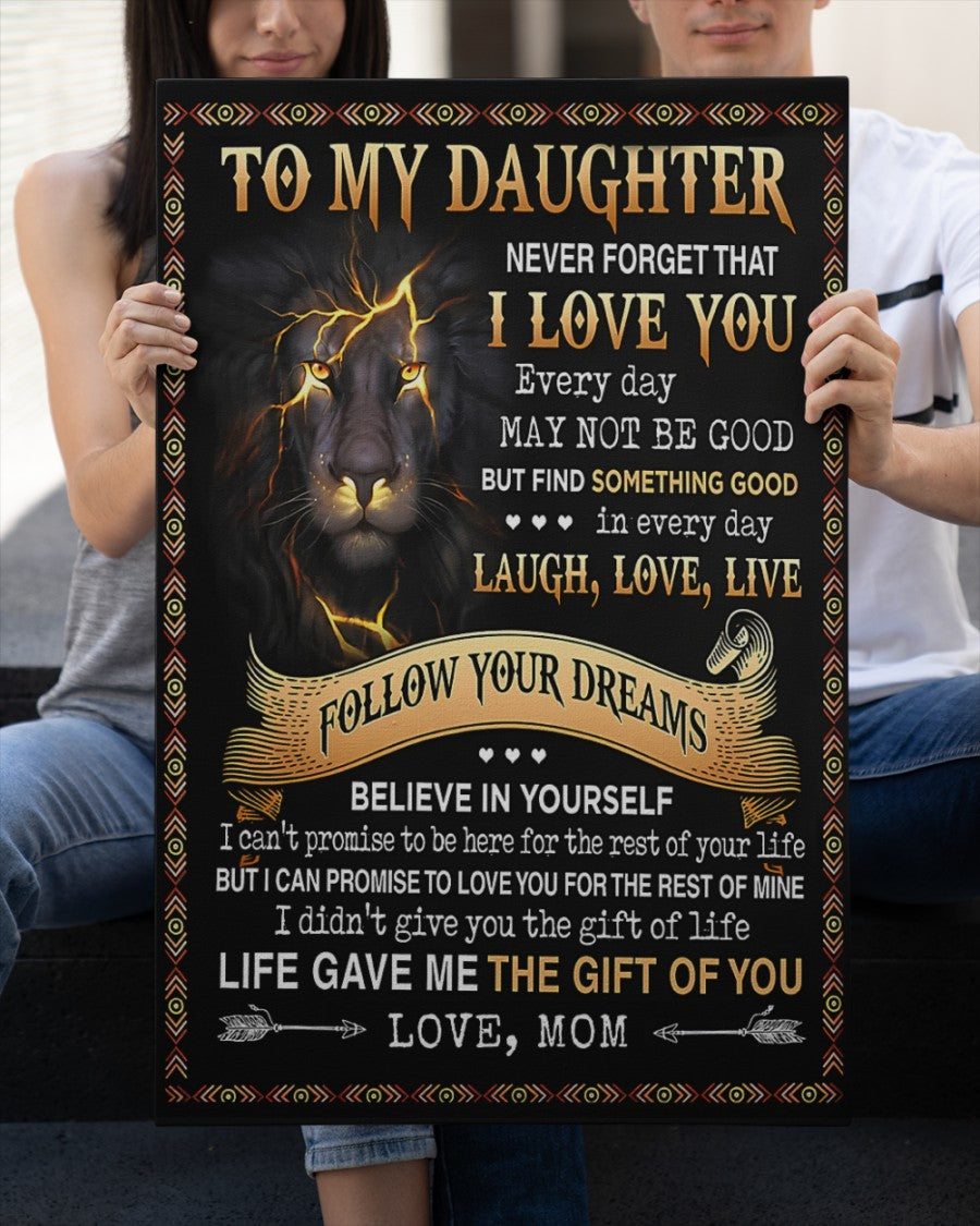 CANVAS FOR DAUGHTER - BEST GIFT FROM MOM - SUN00 (SKU2604-150)