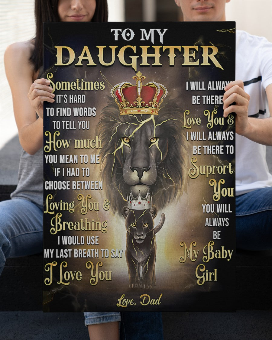 CANVAS FOR DAUGHTER - BEST GIFT FROM DAD - SUN00 (SKU2604-141)