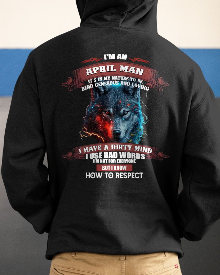 APRIL - KNOW HOW TO RESPECT - BIRTHDAY T-SHIRT FOR MEN - sun04 (SKU12-162-04)