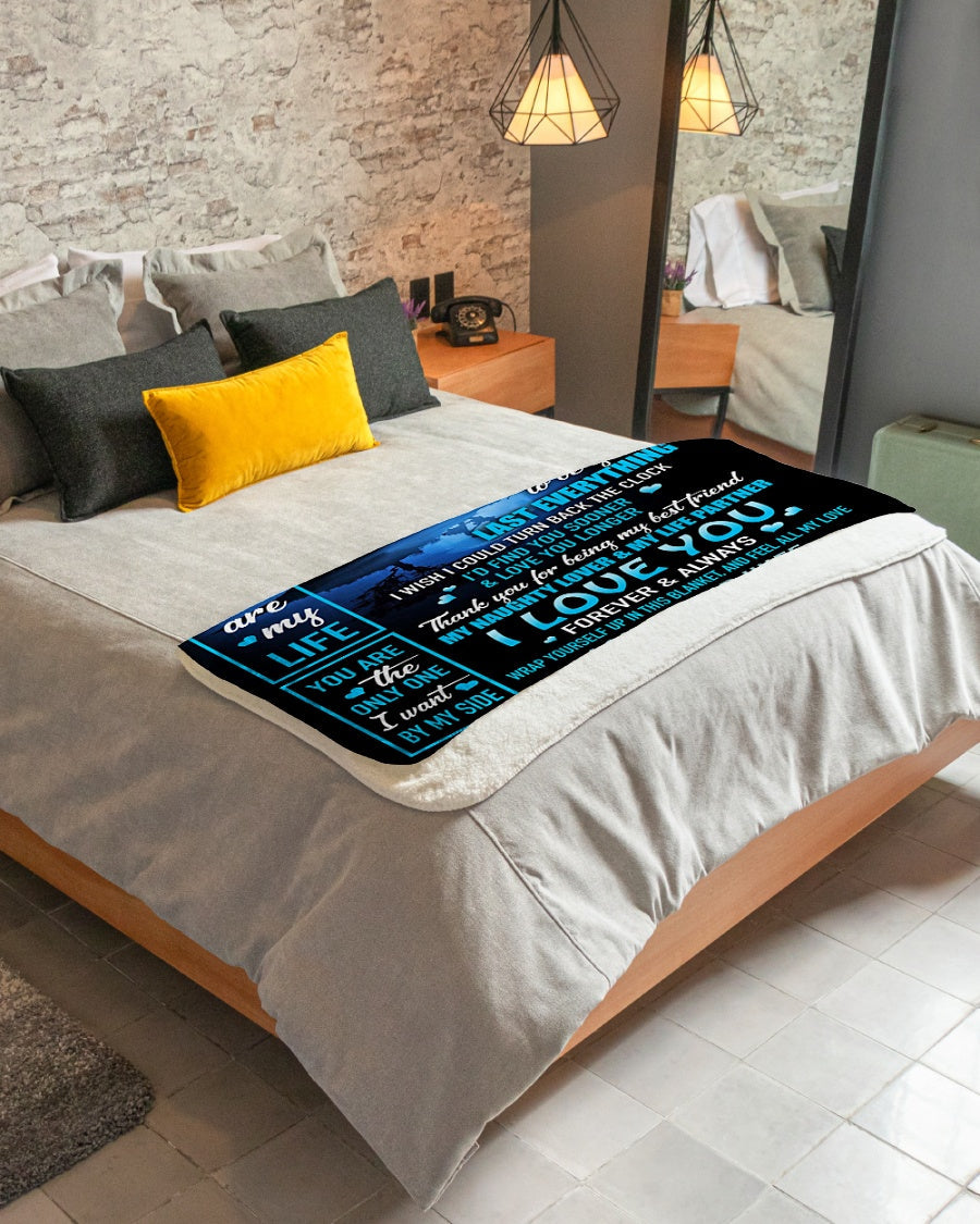 Gift for husband - from wife - blanket (SKU-BLANKET-W-H)