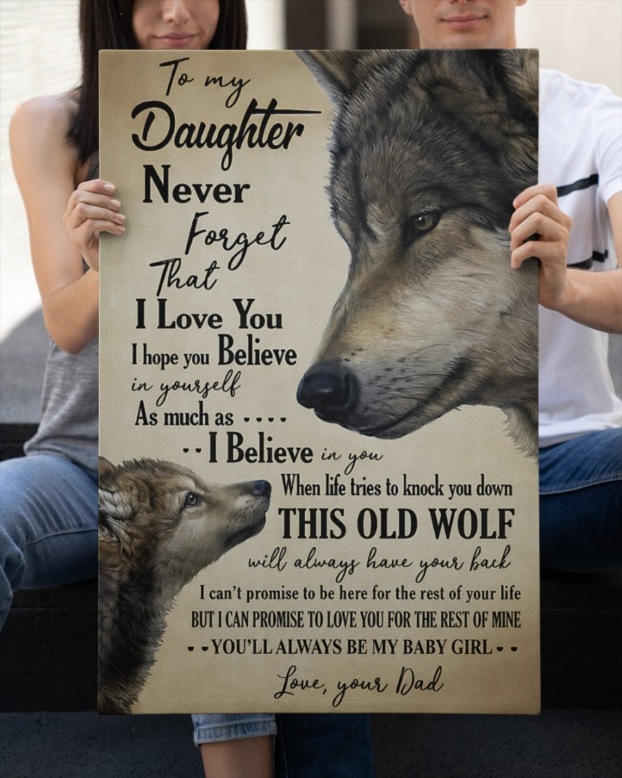 CANVAS FOR DAUGHTER - BEST GIFT FROM DAD - SUN00 (SKU2605-51)