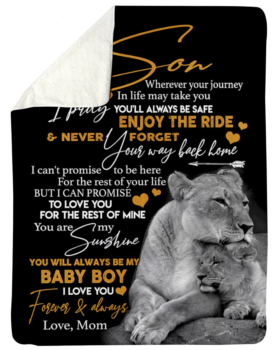 Special gift for son Blanket - from mom - (SKU-B06-19)
