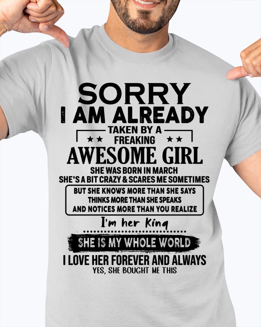 March - Awesome Girl born in March - Special gift for your boyfriend - HL03 (SKU.AT16)