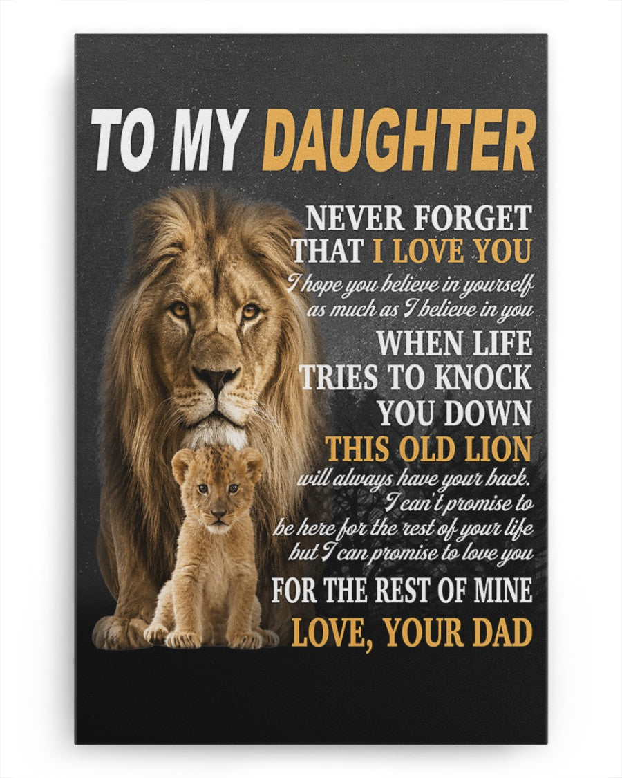 CANVAS FOR DAUGHTER - BEST GIFT FROM DAD - SUN00 (SKU2605-54)