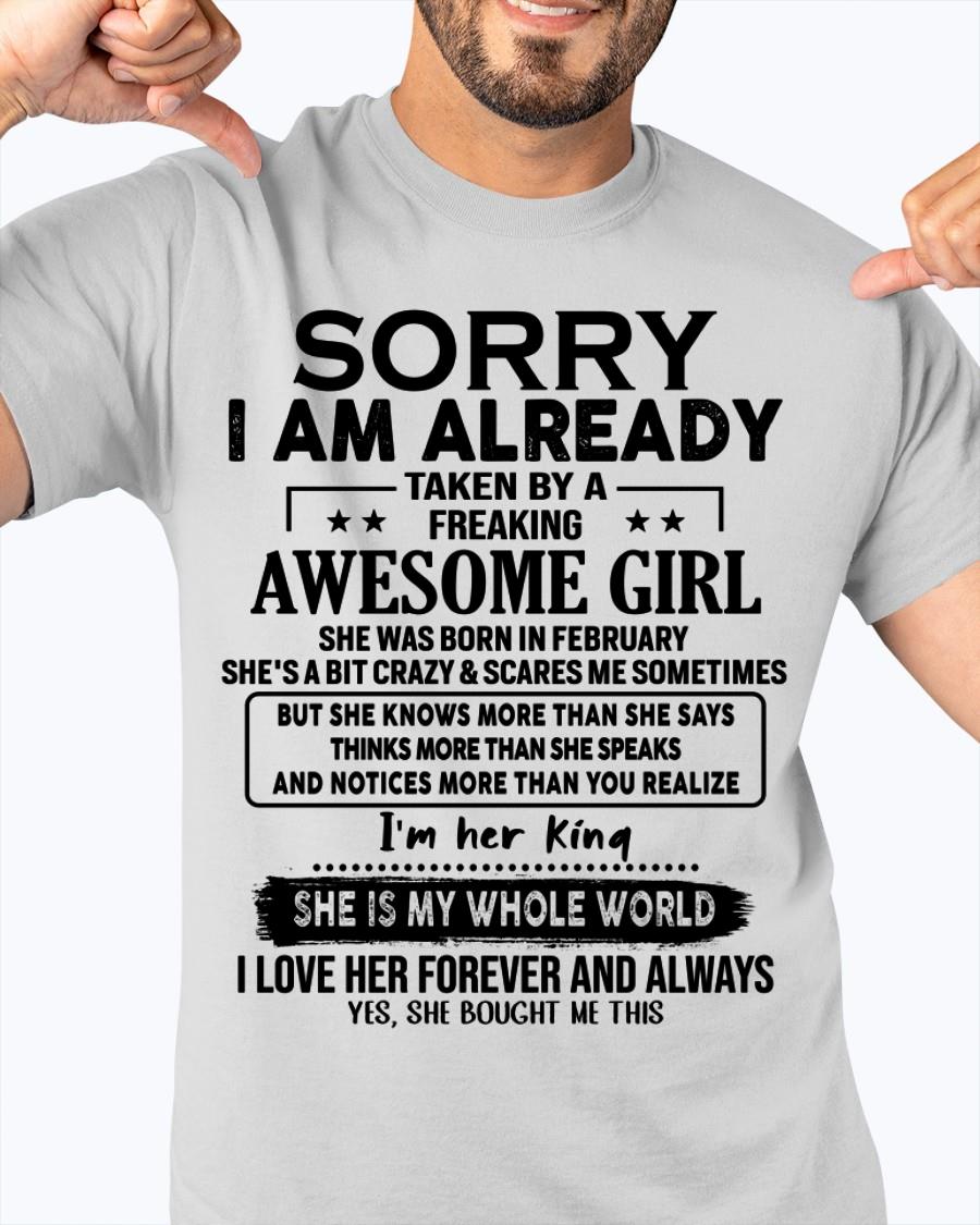 February - Awesome Girl born in February - Special gift for your boyfriend - HL02 (SKU.AT16)