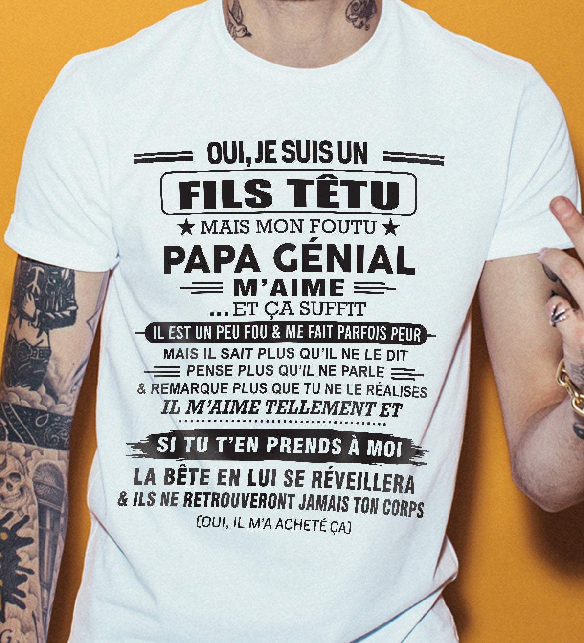MAIS ELLE EST LE MÉLANGE PARFAIT DU SOLEIL ET DE L'OURAGAN - Cadeau spécial pour votre petit ami ou mari - (SKU.FR.SS)