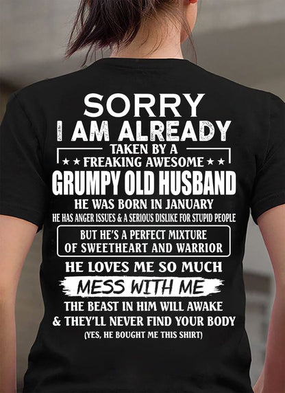 Awesome husband January - Perfect gift for your wife - SUN01 (SKU88-88-01)
